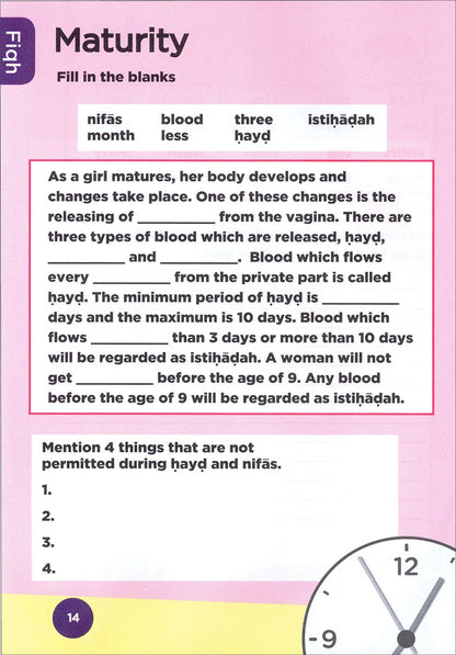 An Nasihah Islamic Curriculum - Workbook 6 Girls