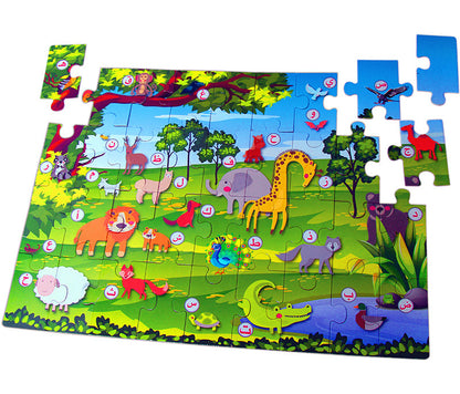 Arabic Alphabet Blocks & Puzzle - At the Zoo