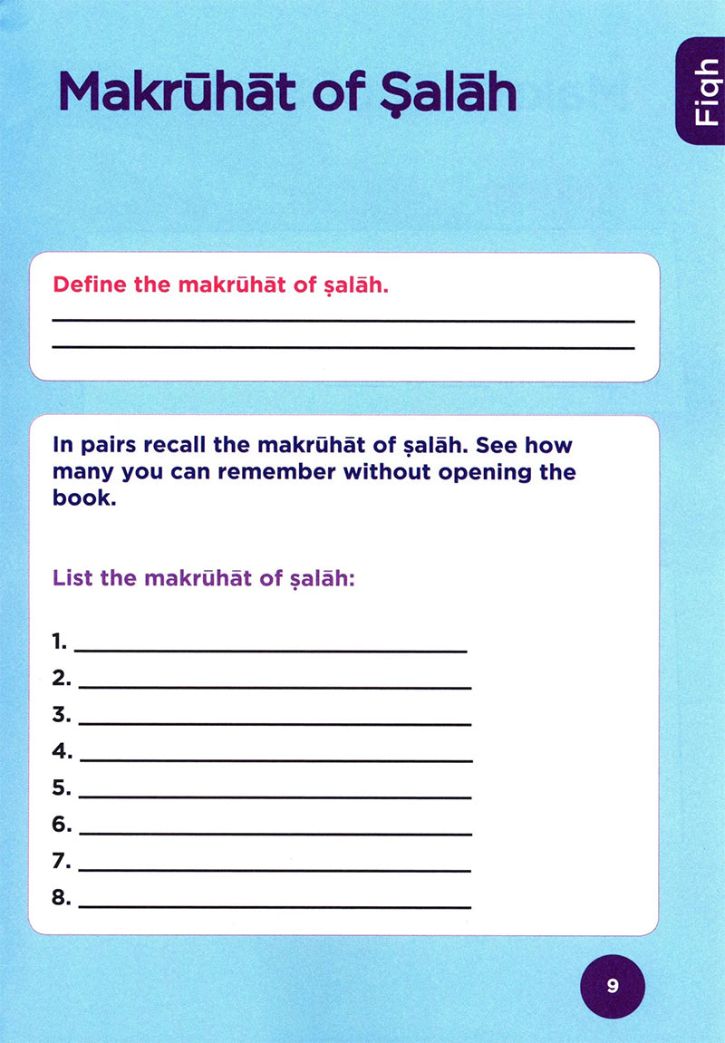 An Nasihah Islamic Curriculum - Workbook 7