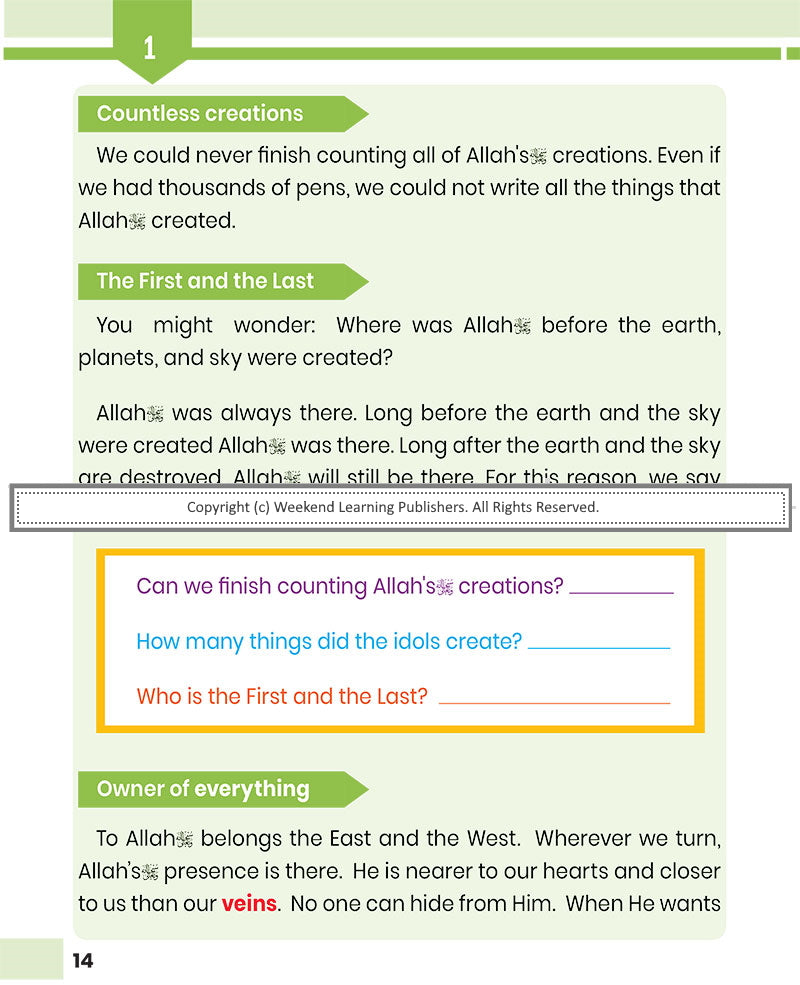 Weekend Learning Islamic Studies - Level 2